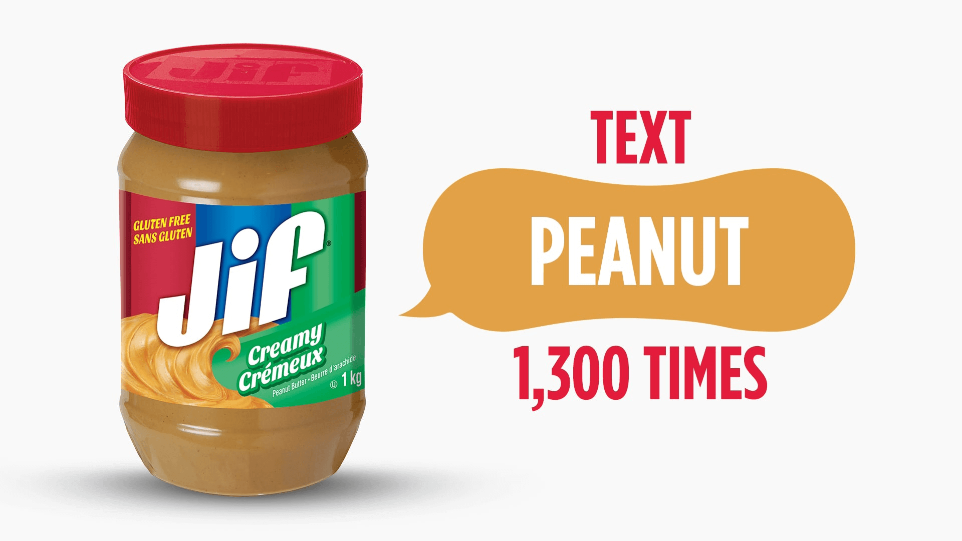 Text Peanut 1,300 Times